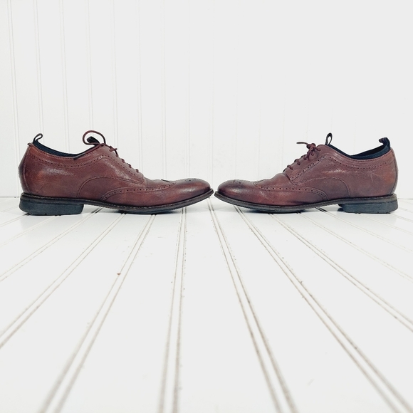 Cole Haan Holland Long Wing Brown Leather Lace Up Cordovan Oxfords M124 main image 8